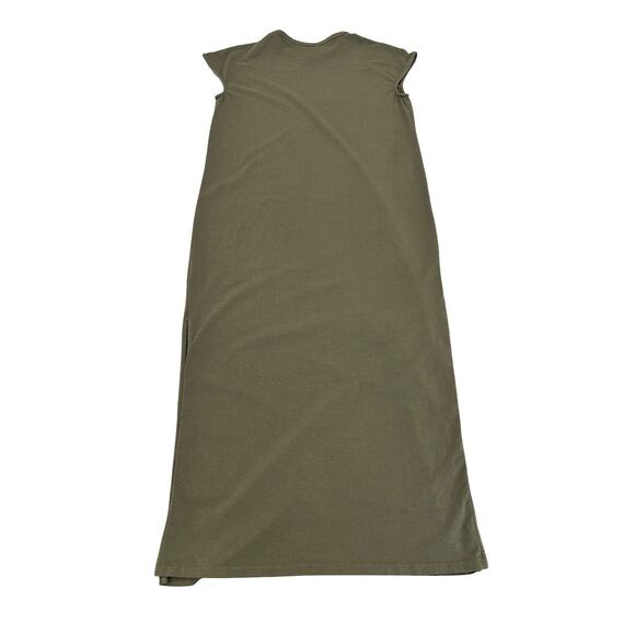 Marine Layer Taylor Midi Shirt Dress Womens Size S Olive Green Jersey Sleeveless - Picture 2 of 5